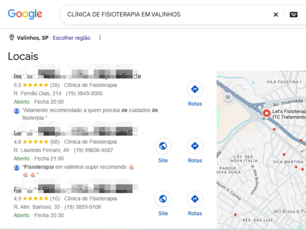Pesquisa Google Maps